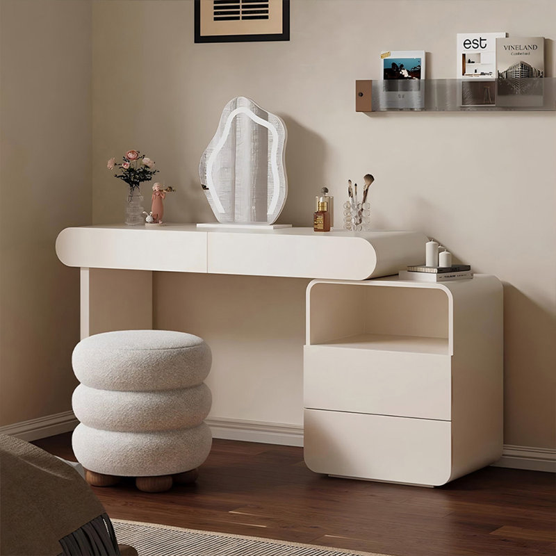 Makeup Vanity with Light mirror,4 drawers,1 chair