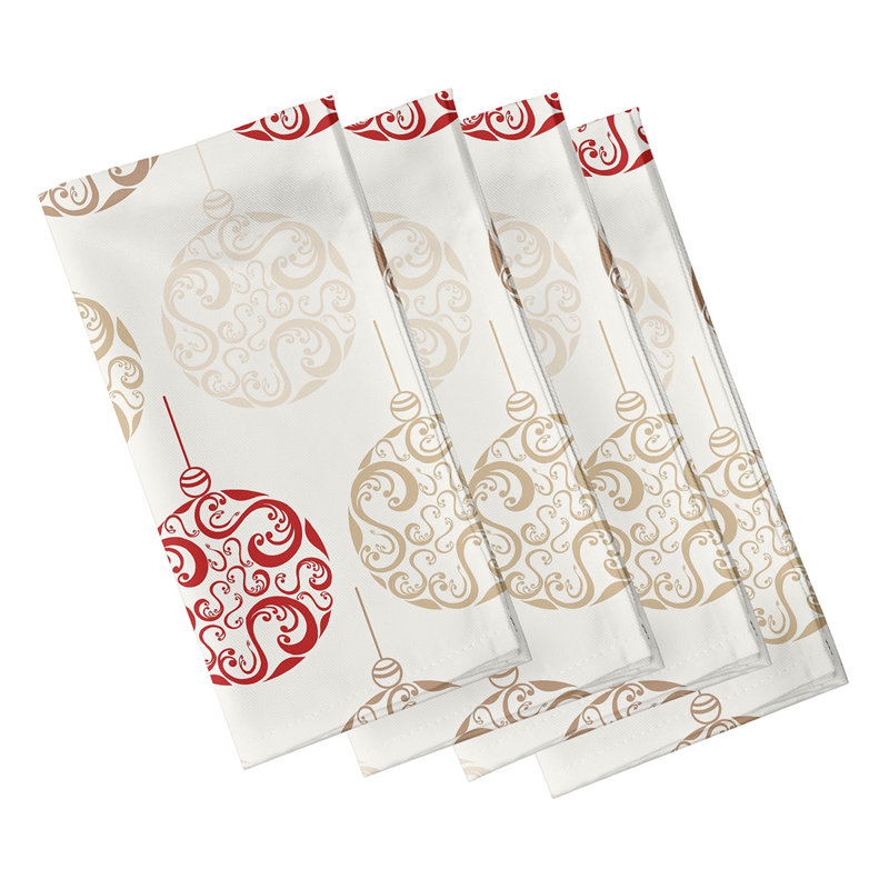 Ensemble de serviettes 22 "Painterly Bulbs, Rouge