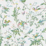 Hummingbirds Floral Wallpaper Roll