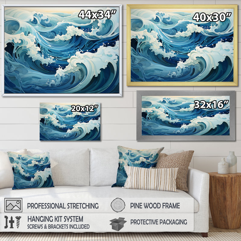 Amandalyn Antartica Frozen Reflections, reproduction d'art abstraite encadrée, H 24 po x l 32 po x P 1 po