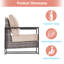 Ensemble de meubles de patio en rotin 5 pièces, osier toutes saisons avec coussin amovible-108200486