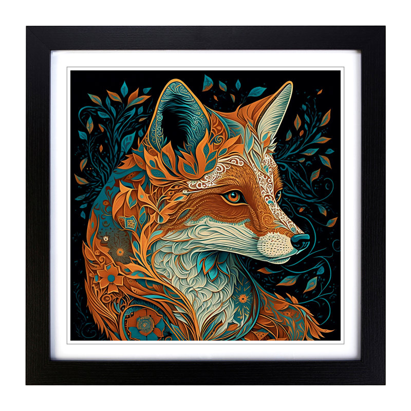 Single Picture Frame Print on Wood, Black