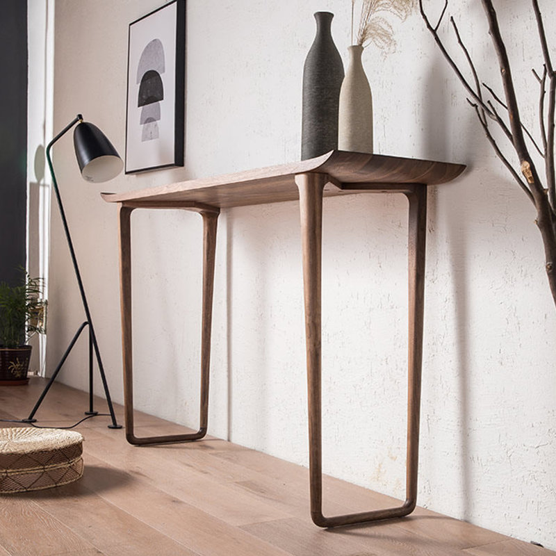 Console en bois massif de style américain., H 36 po x l 51 po x P 11,8 po