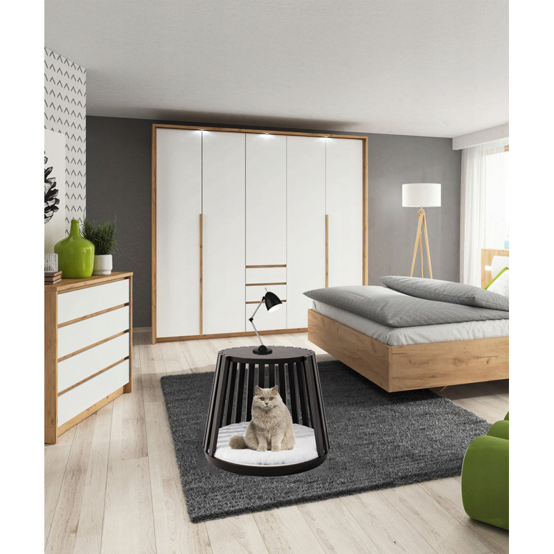 Omee Cat Cabinet,White, Black