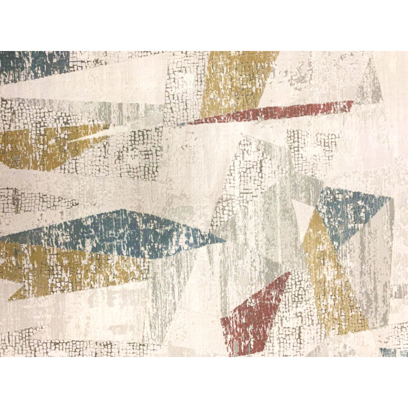 Tapis turc rouge et bleu 5 x 8