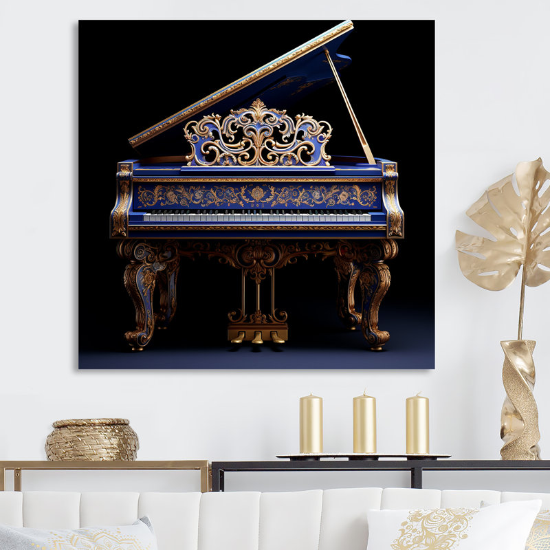 «Baroque Piano Brilliance III», reproduction sur toile, Toile tendue, H 30 po x l 30 po x P 1 po