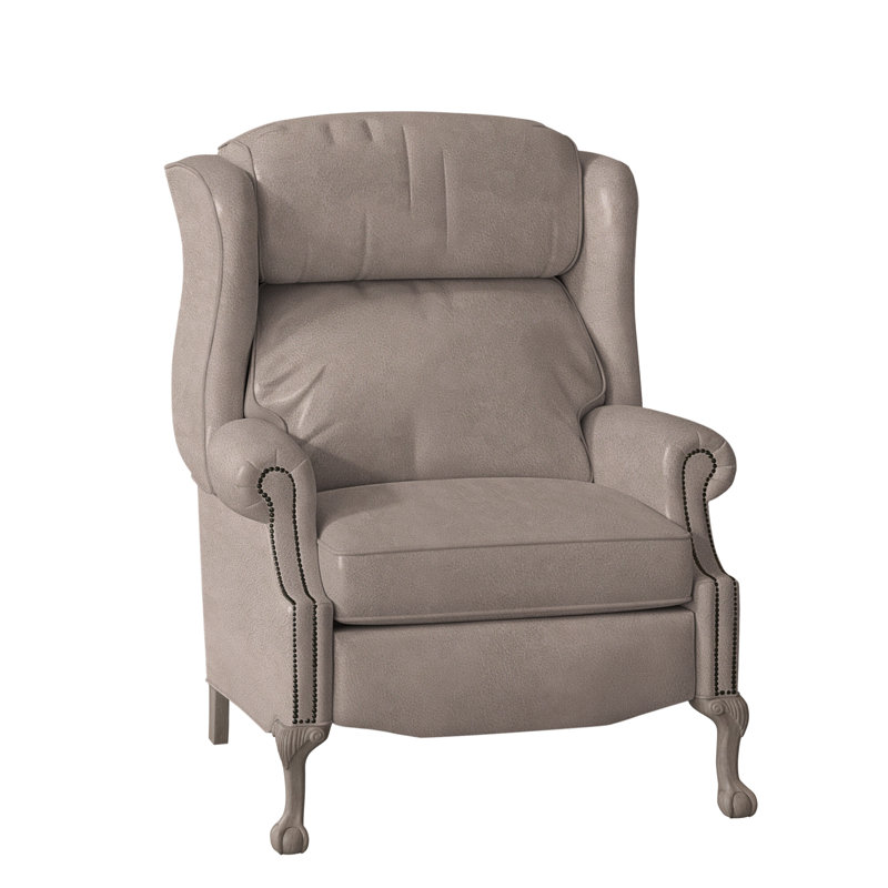 Fauteuil inclinable en cuir Maxwell, Cuir véritable Empyrean tweed, Pierre, Manuel