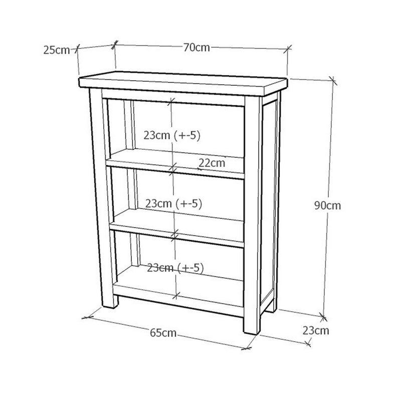 Rodrigue 90cm H x 70cm W Standard Bookcase