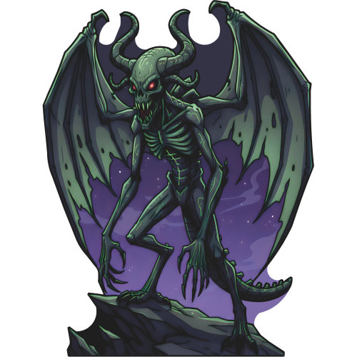 SP13554 «Alien Gargoyle Horned Skeleton Devil Demon»