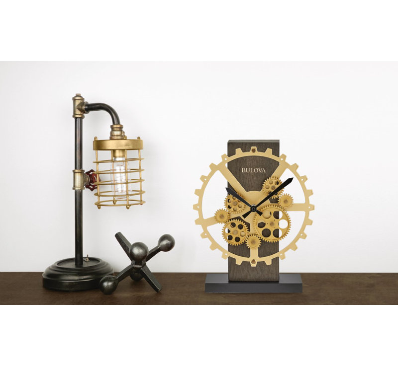 Bulova B8905 Cog Geared Tabletop Clock