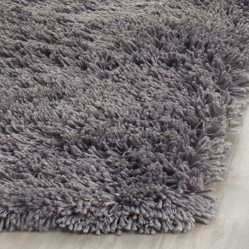 Assar Handmade Tufted Gray Area Rug, Square 9'