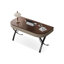 Bureau rectangulaire en bois manufacturé noyer avec 2 tiroirs-1277980881