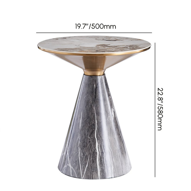 Table de bout à piédestal 22 po Sculra