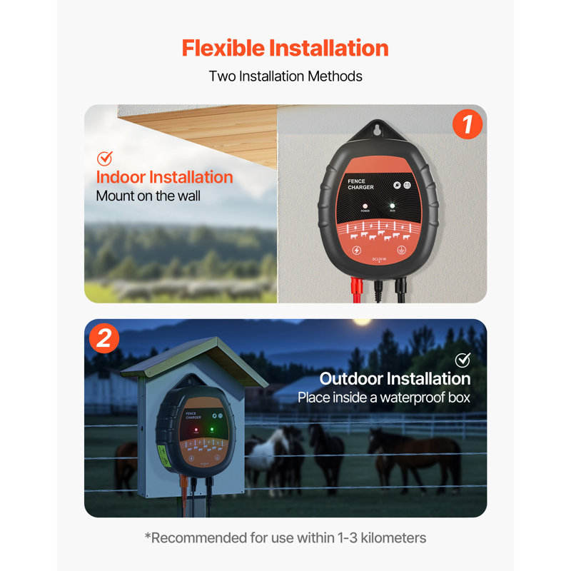 Chargeur de clôture électrique 10kV 1J AC DC