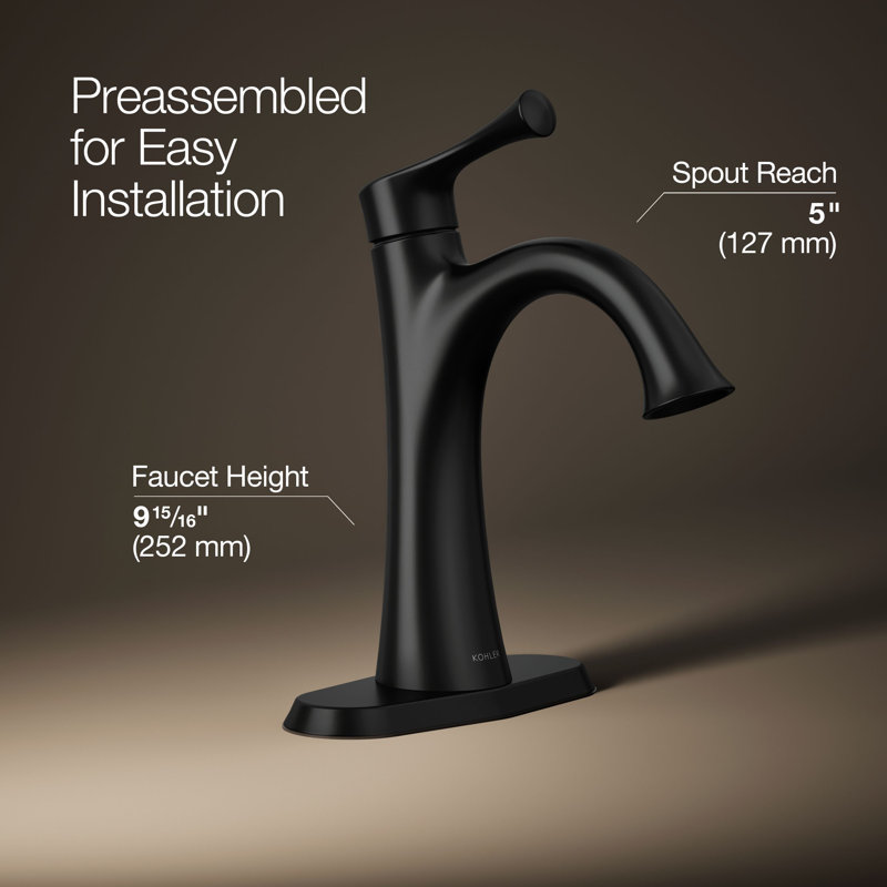 Buckley Single-Handle Bathroom Sink Faucet, 1.2 Gpm, 1.2 GPM, Matte White