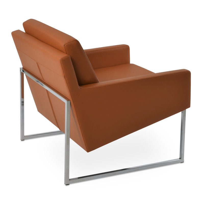 Fauteuil Nova en cuir caramel Nova