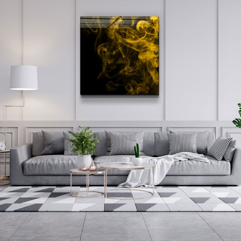Superbe peinture décorative en verre trempé de 19,7 po x 19,7 po | 100% verre trempé, épaisseur: 0,16 pouce | Impression UV pour des couleurs éclatantes | Parfait pour la décoration intérieure, le salon ou le bureau