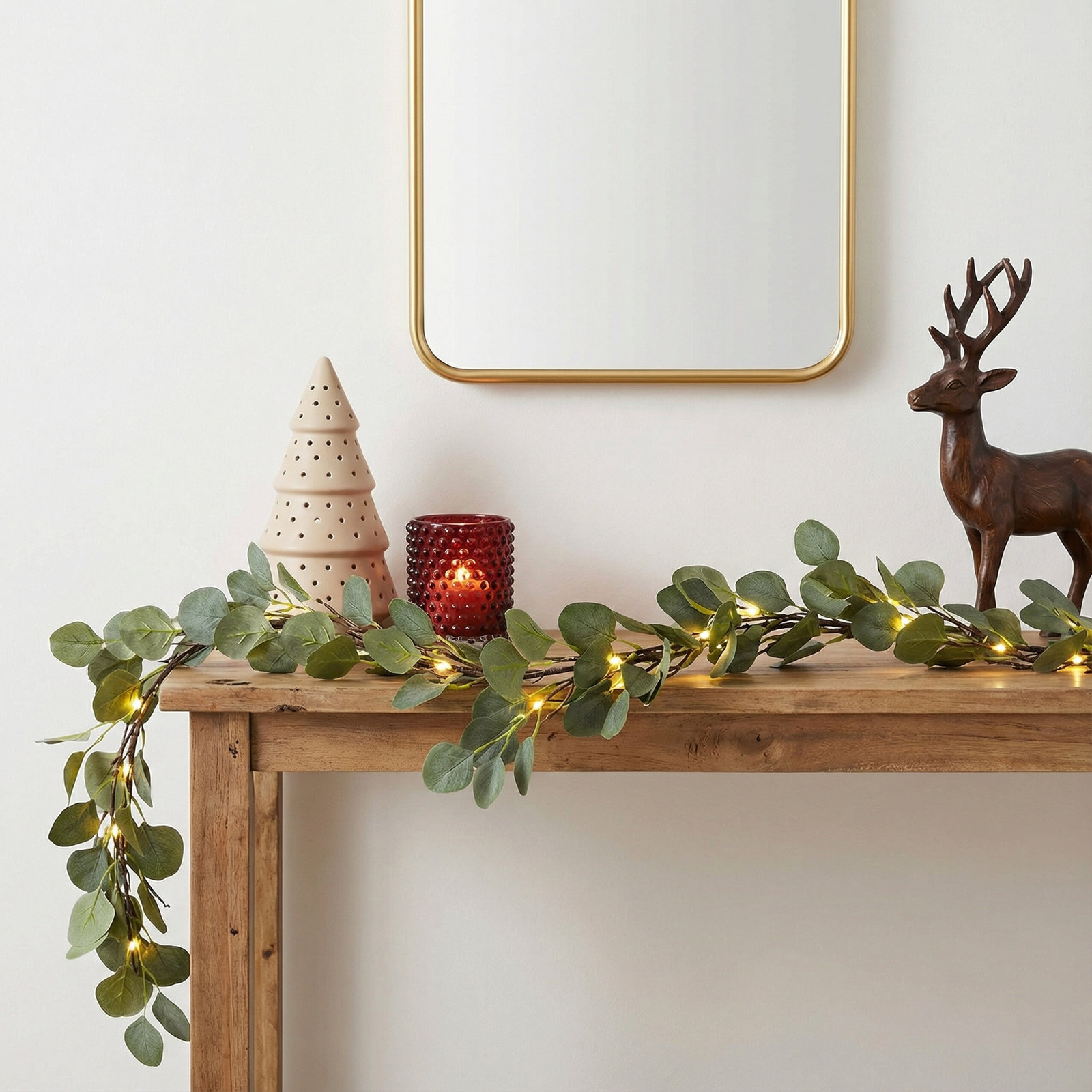 20.5'' in. Lighted Faux Eucalyptus Garland