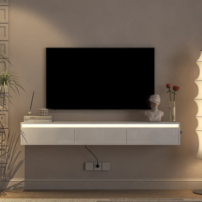 Jalonda LED Wall Mounted TV Stand For Tvs Up To 40