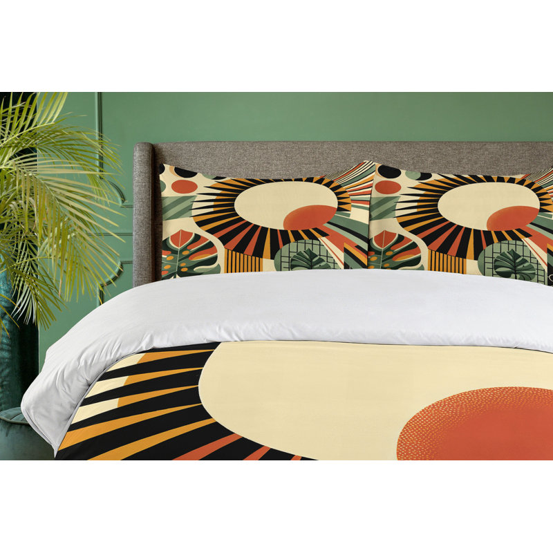 Monstera Duvet Cover, King Duvet Cover + 2 Standard Shams