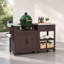 Chariot de barbecue extérieur en bois massif de 55,4 po avec plateau en acier inoxydable, étagère à épices, tiroir, étagères réglables et porte