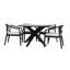  53.15" Teak Solid Wood Patio Dining Table-1946920875