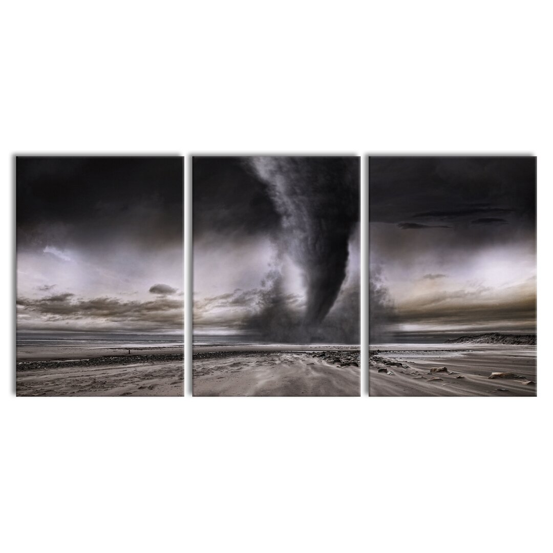 3-tlg. Leinwandbilder-Set Dramatic Tornado