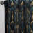 Teal And Gold Art Deco Geometric Glamour - Damask Curtain - Velvet Room Darkening - 1 Panel-107599138