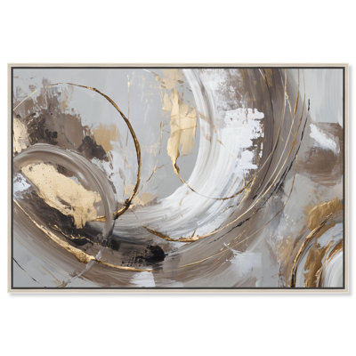 Gateway of Texture II Canvas Print Gold Boho Wall Decor by Art Remedy, Silver Frame, 30 x 20