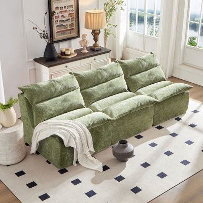 3 sièges, chaise longue orange, housse amovible, regarder des films, salon, bureau, chaise longue facile à entretenir avec une housse pour les films au bureau