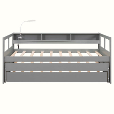 Lit plateforme simple avec rangement Gadi