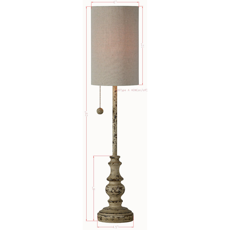 Arystan 29" Distressed Tan/Brown Buffet Lamp