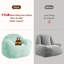 Fauteuil à billes 51 po vert clair et doux en fausse fourrure de lapin avec mousse haute densité, fauteuil lavable pour adultes, enfants, salon, vert clair-5549188-5549189-5549185