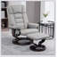 Fauteuil inclinable pivotant avec repose-pieds, similicuir à haut dossier pour le confort du salon et de la chambre à coucher