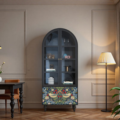 Vitrine en bois massif Vintage