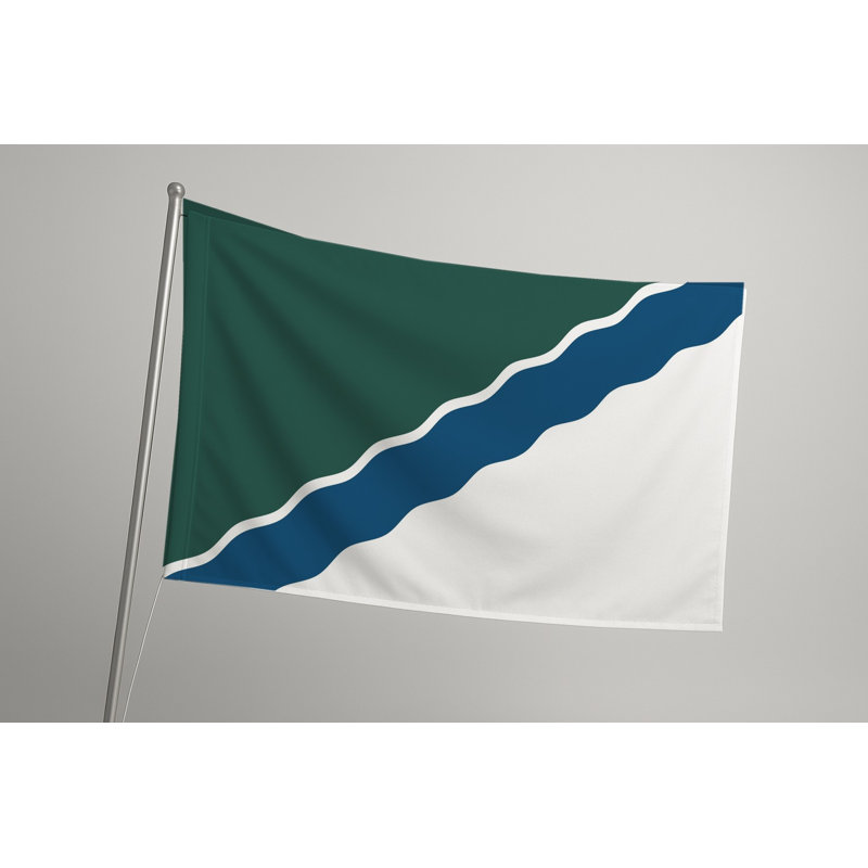 Drapeau de la ville de Novossibirsk - drapeau extérieur, 24" H x 36" W
