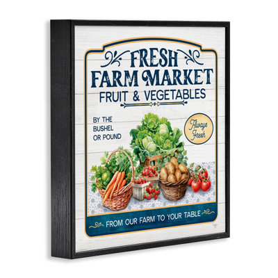 Fresh Farm Market Framed Giclee Art by Mollie B.