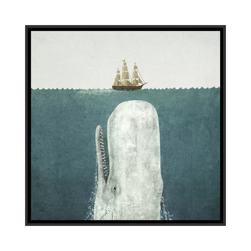 « white baleine », impression sur toile tendue, Toile avec cadre noir, H 12 po x l 12 po x P 1,5 po
