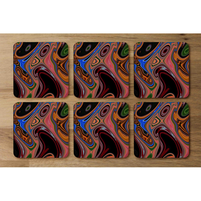 Square 6 Piece Coaster Set