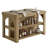 55.12" Bar Table with 2-Tier Storage Shelves for Pub Home