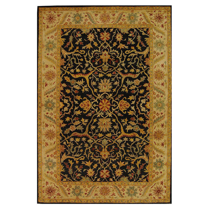 Handmade Black Wool 3' x 5' Tufted Area Rug