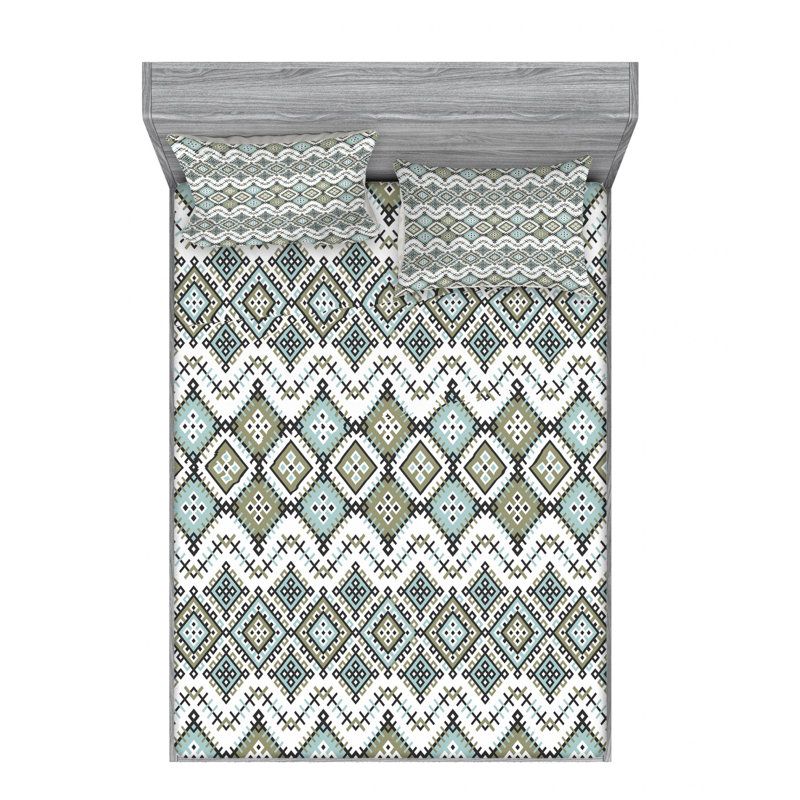 Microfiber Geometric Sheet Set