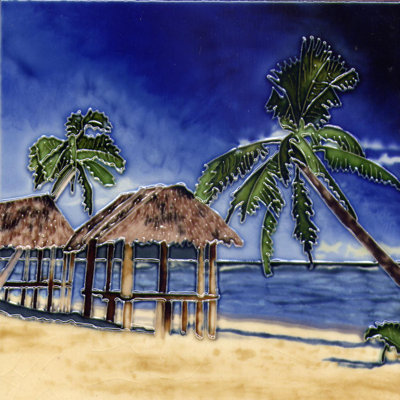 Décoration murale palmier avec palapa