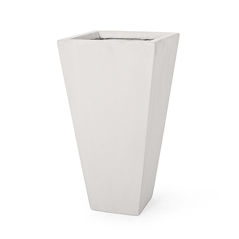 Petit pot à fleurs 13 po, Blanc mat