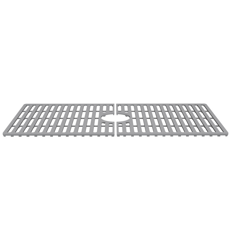 Grille en silicone VIGO Pierre mate L 32 po x l 15 po Grille d'évier pour évier de cuisine à simple cuve 36 po, Gris