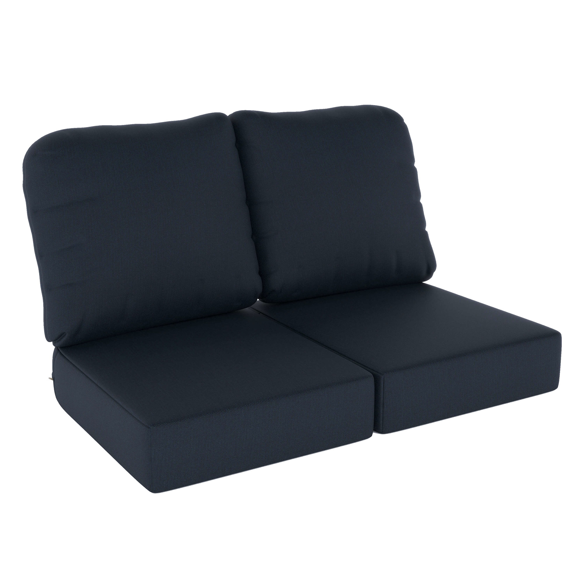 Amala Indoor/Outdoor Sunbrella® Loveseat Cushion, Canvas Navy Sunbrella® Canvas