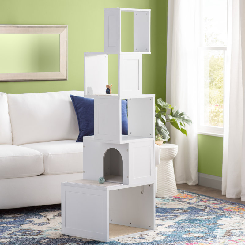 Balanchine 65'' H Cat Tree, White