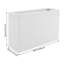 Boîte à fleurs 38 po x 12 po x 24 po en acier avec trou de drainage-593683765