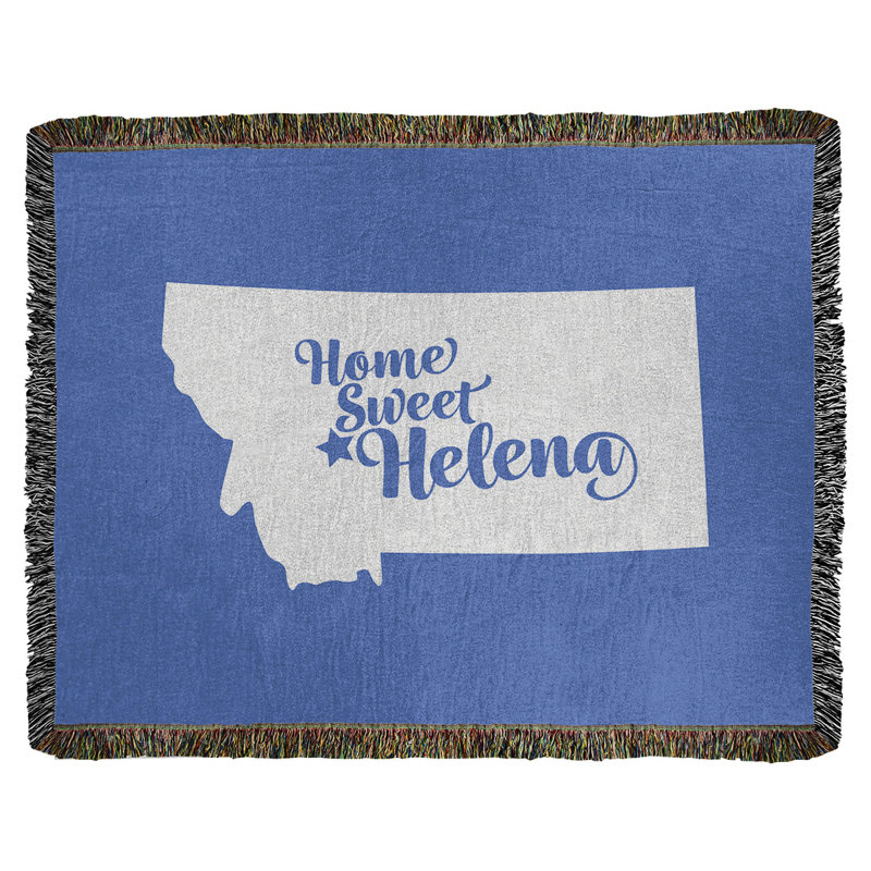 Jeté en coton hélène montana, 50 po x 60 po, Bleu