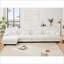 Canapés modulaires | Repose-pieds convertible en L 4 places avec canapé en nuage modulaire en L pour salon | Chenille | Blanc neige-189217721